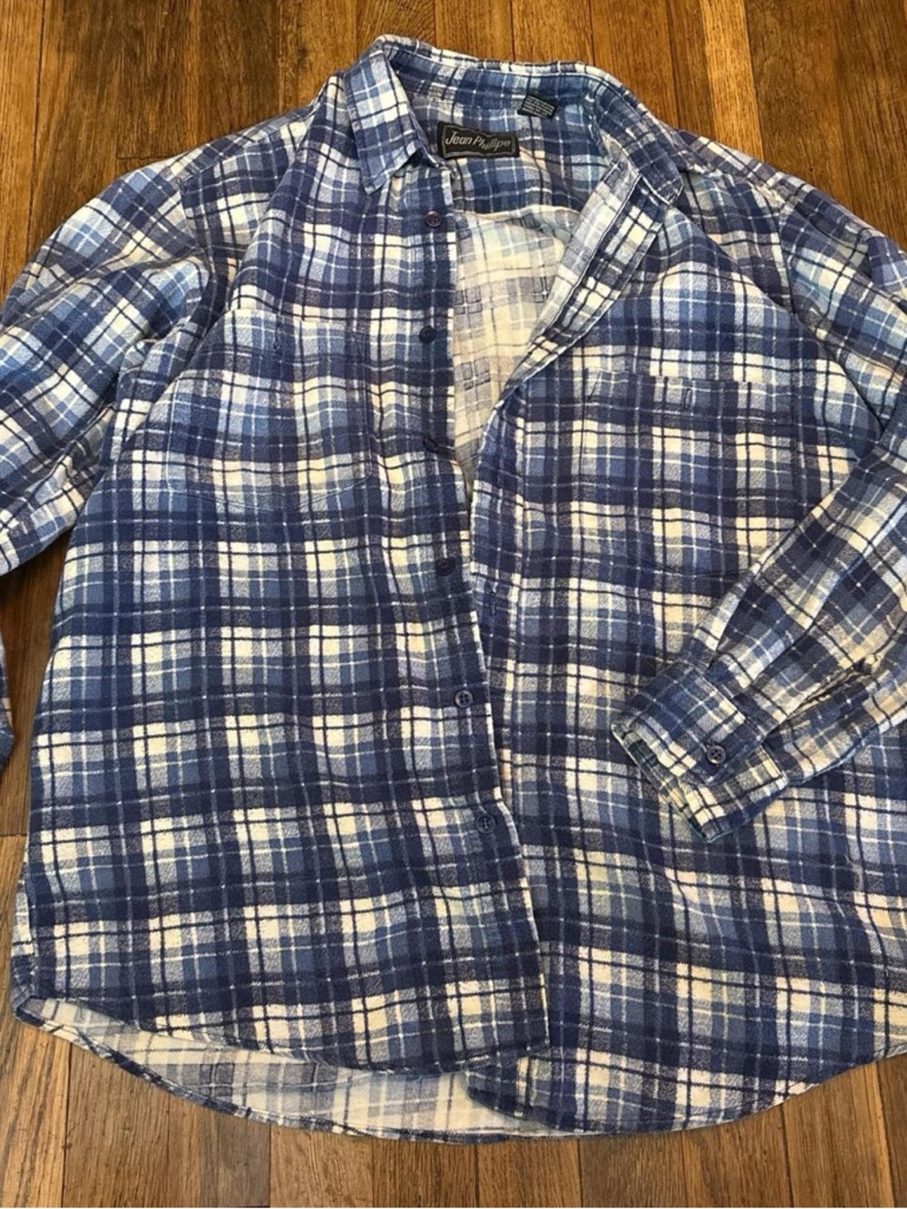 Blue Plaid Flannel Shirt - Unisex Casual Button-Up